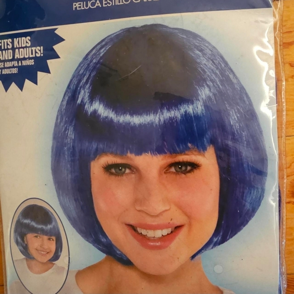 Blue Bob Wig